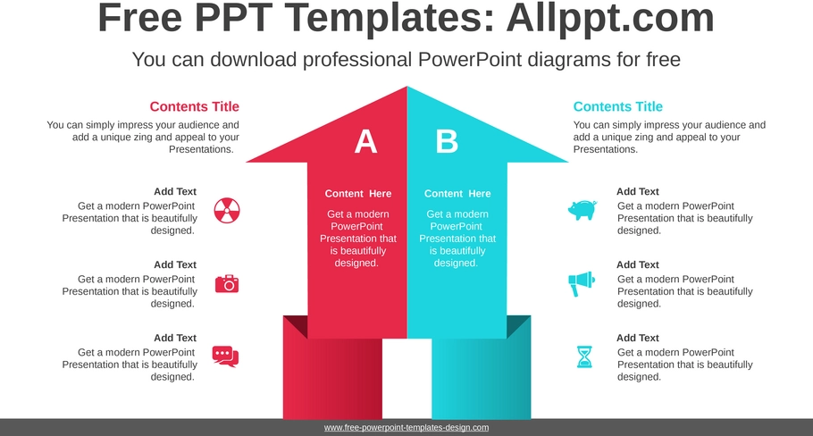 symmetrie-steigende-pfeile-powerpoint-vorlage