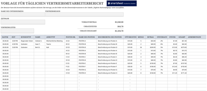 täglicher-vertriebsmitarbeiterbericht-vorlage