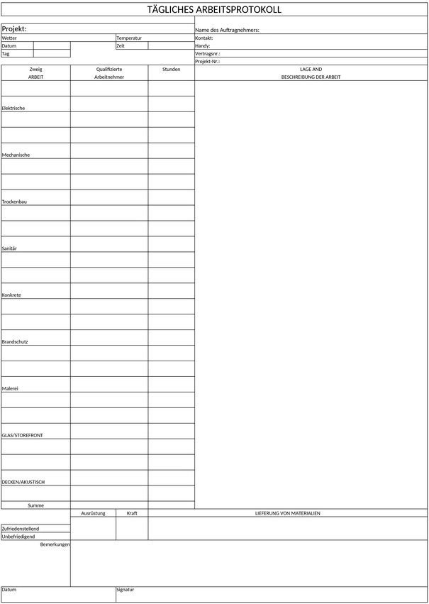 tägliches-arbeitsprotokoll-bauprojekt-organisation