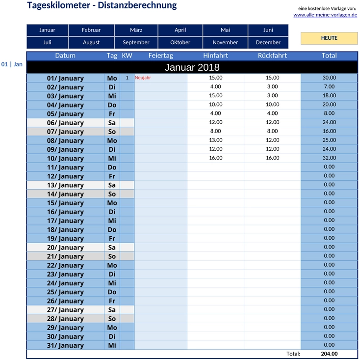 tageskilometer-distanzberechnung-vorlage