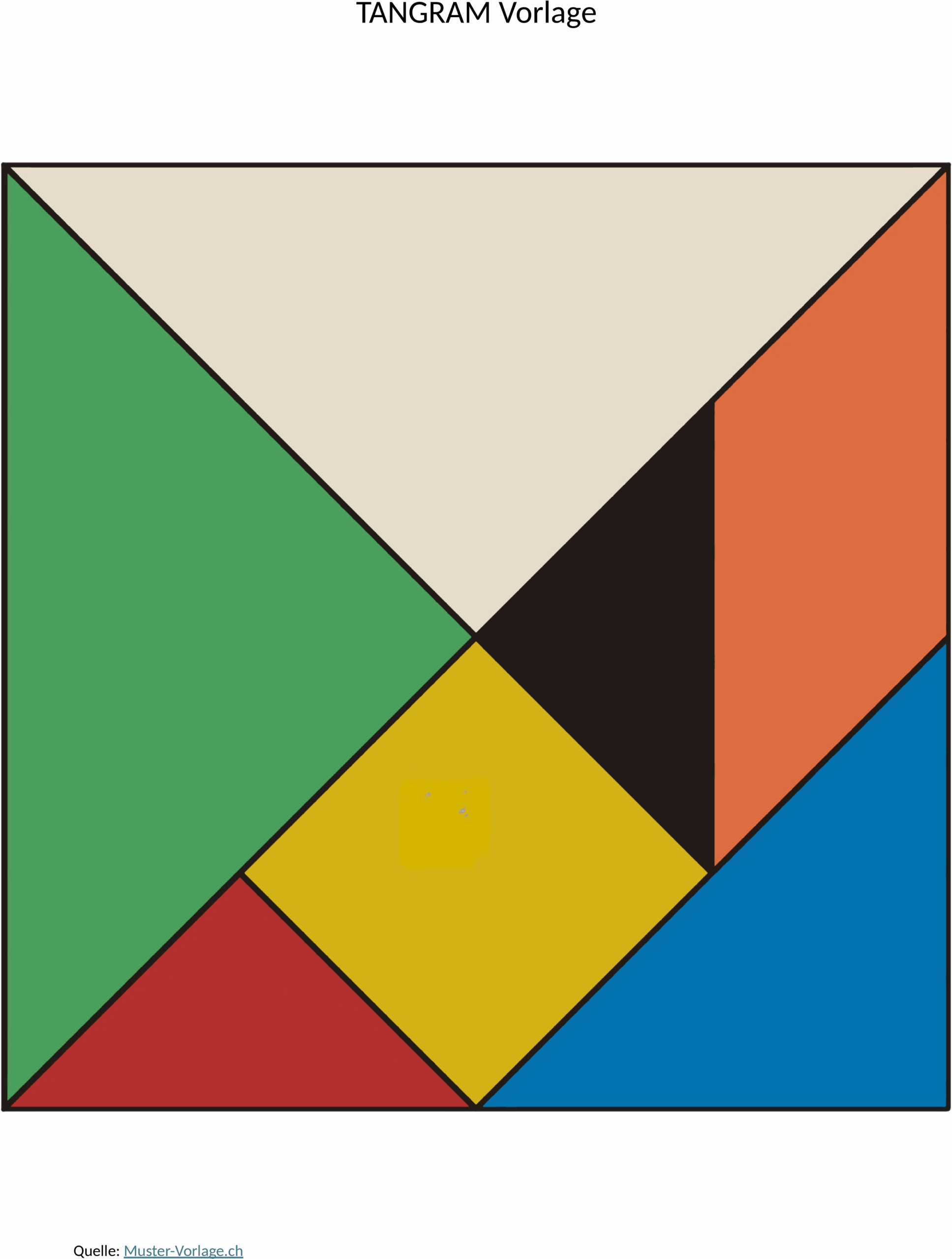 Tangram Vorlage im Word-Format