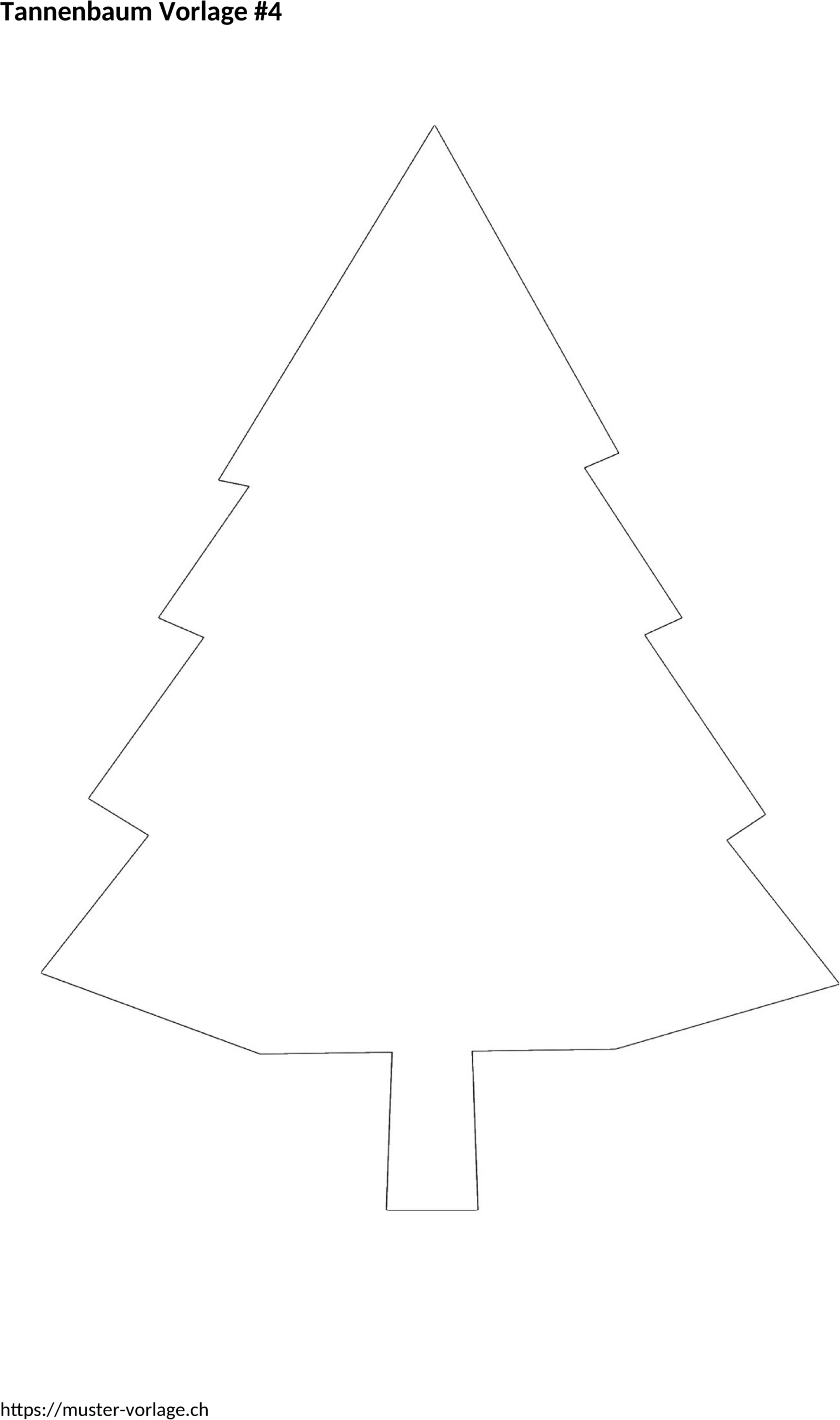 Tannenbaum Vorlage für Bastelarbeiten