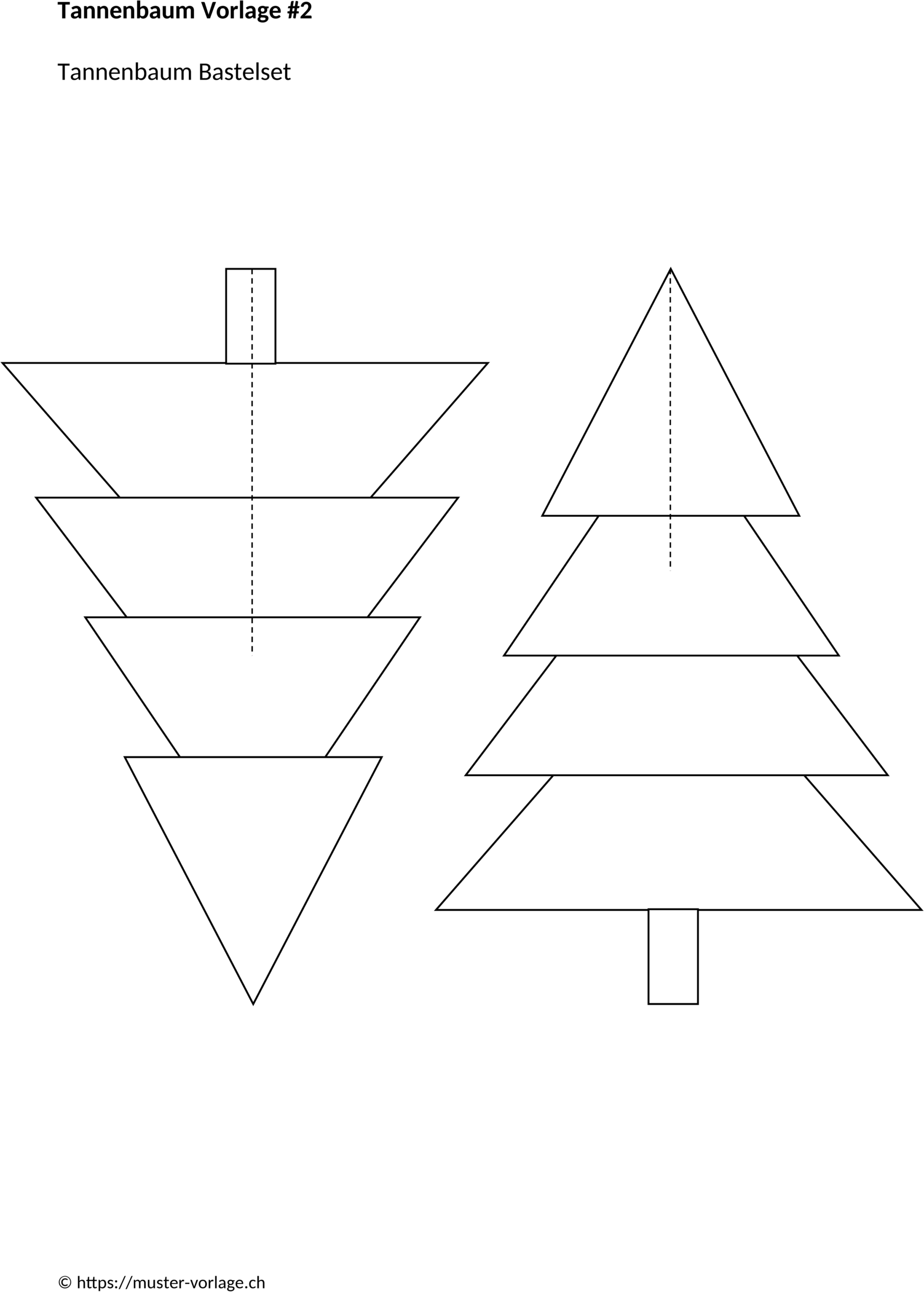 Tannenbaum Vorlage als Word-Datei