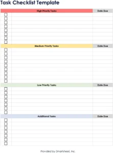 task-checklist-vorlage-organisieren
