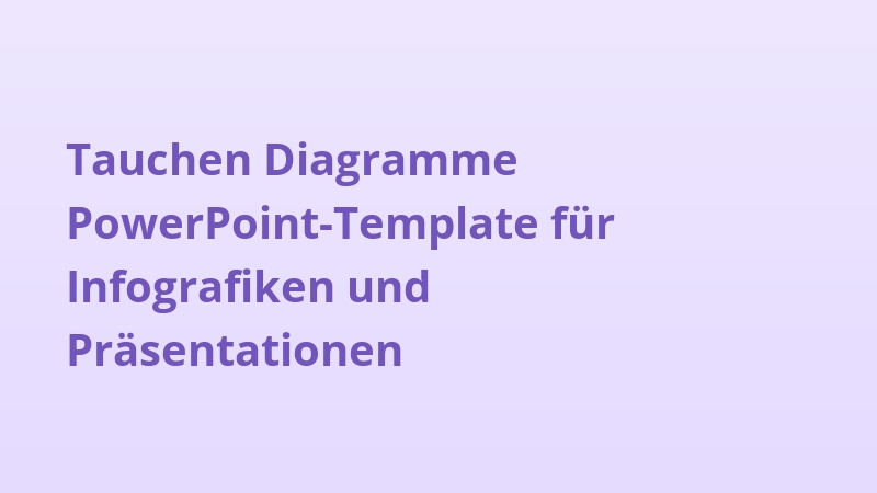 Tauchen Diagramme PowerPoint-Template für Infografiken und Präsentationen