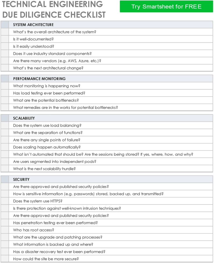 technical-engineering-due-diligence-checklist-pdf