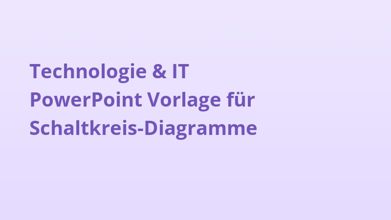 Technologie & IT PowerPoint Vorlage für Schaltkreis-Diagramme