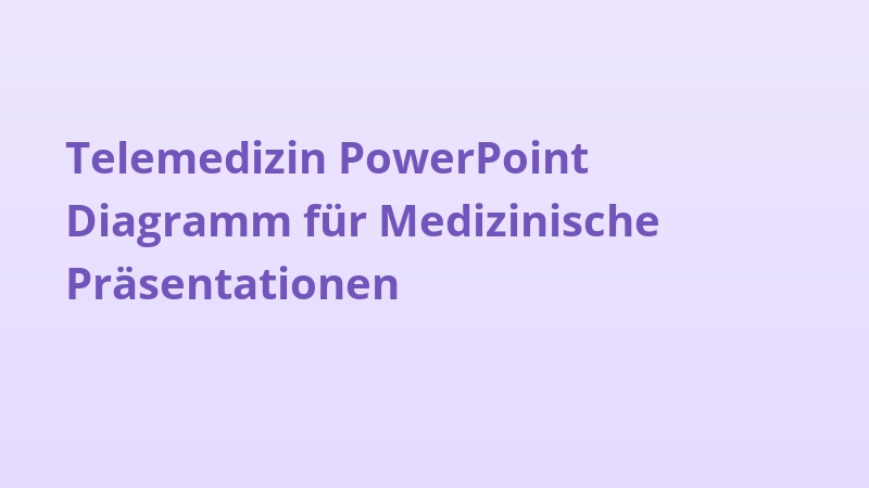 Telemedizin PowerPoint Diagramm für Medizinische Präsentationen