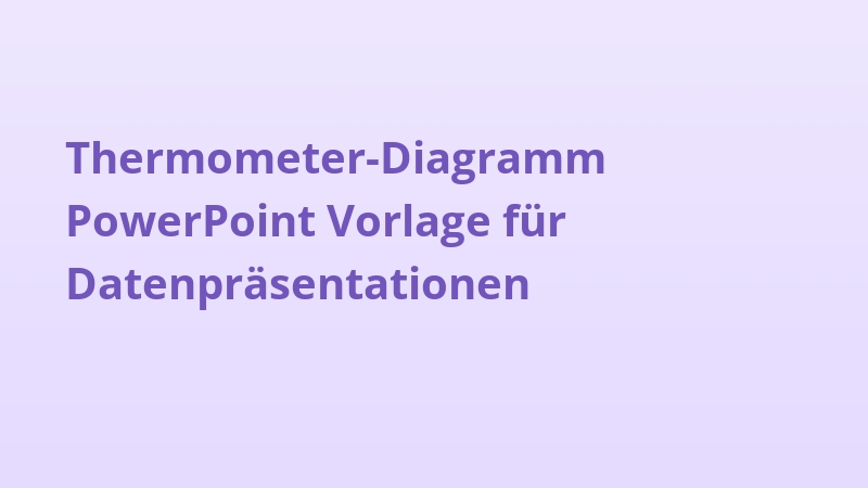 Thermometer-Diagramm PowerPoint Vorlage für Datenpräsentationen