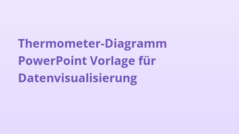 Thermometer-Diagramm PowerPoint Vorlage für Datenvisualisierung