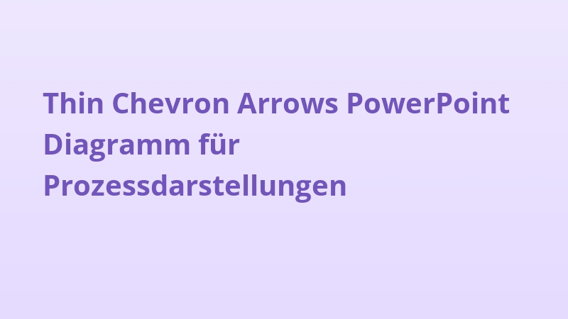 Thin Chevron Arrows PowerPoint Diagramm für Prozessdarstellungen