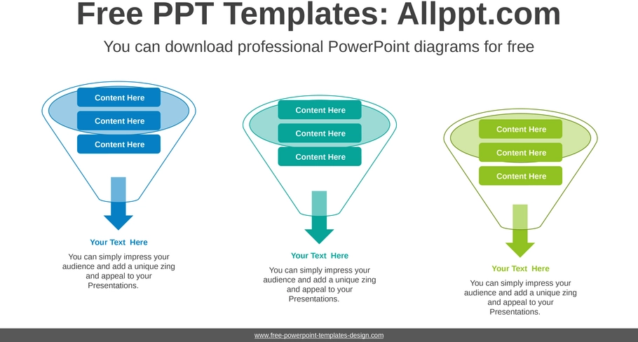 three-banner-funnel-powerpoint-diagramm