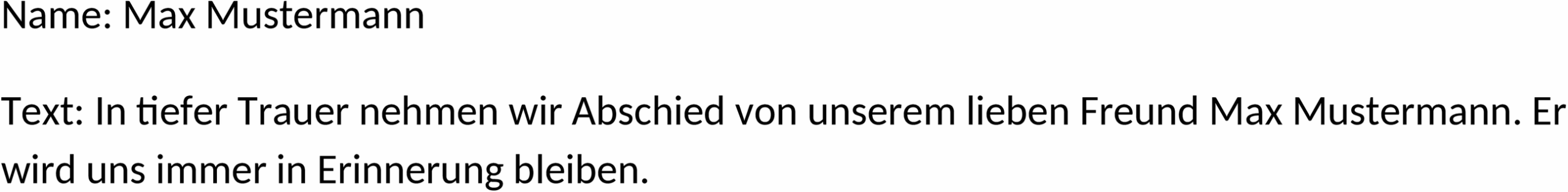 Trauerkarte Word Vorlage