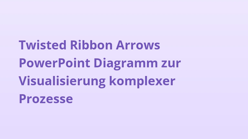 Twisted Ribbon Arrows PowerPoint Diagramm zur Visualisierung komplexer Prozesse