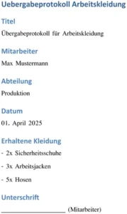 uebergabeprotokoll-arbeitskleidung-verwaltungsdokument