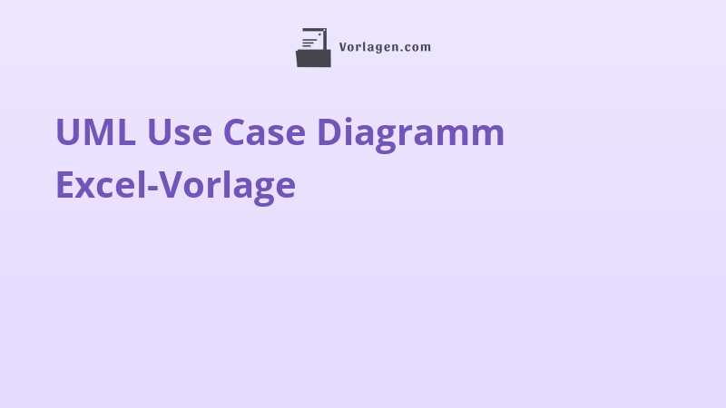 UML Use Case Diagramm Excel-Vorlage