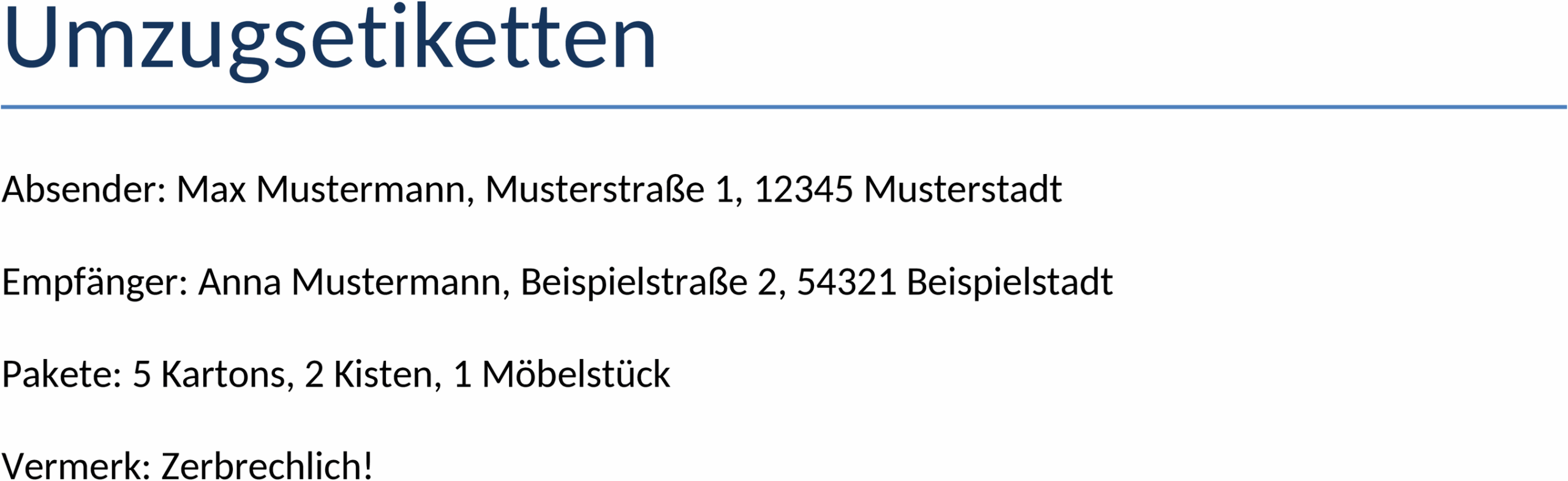 Umzugsetiketten Word-Datei