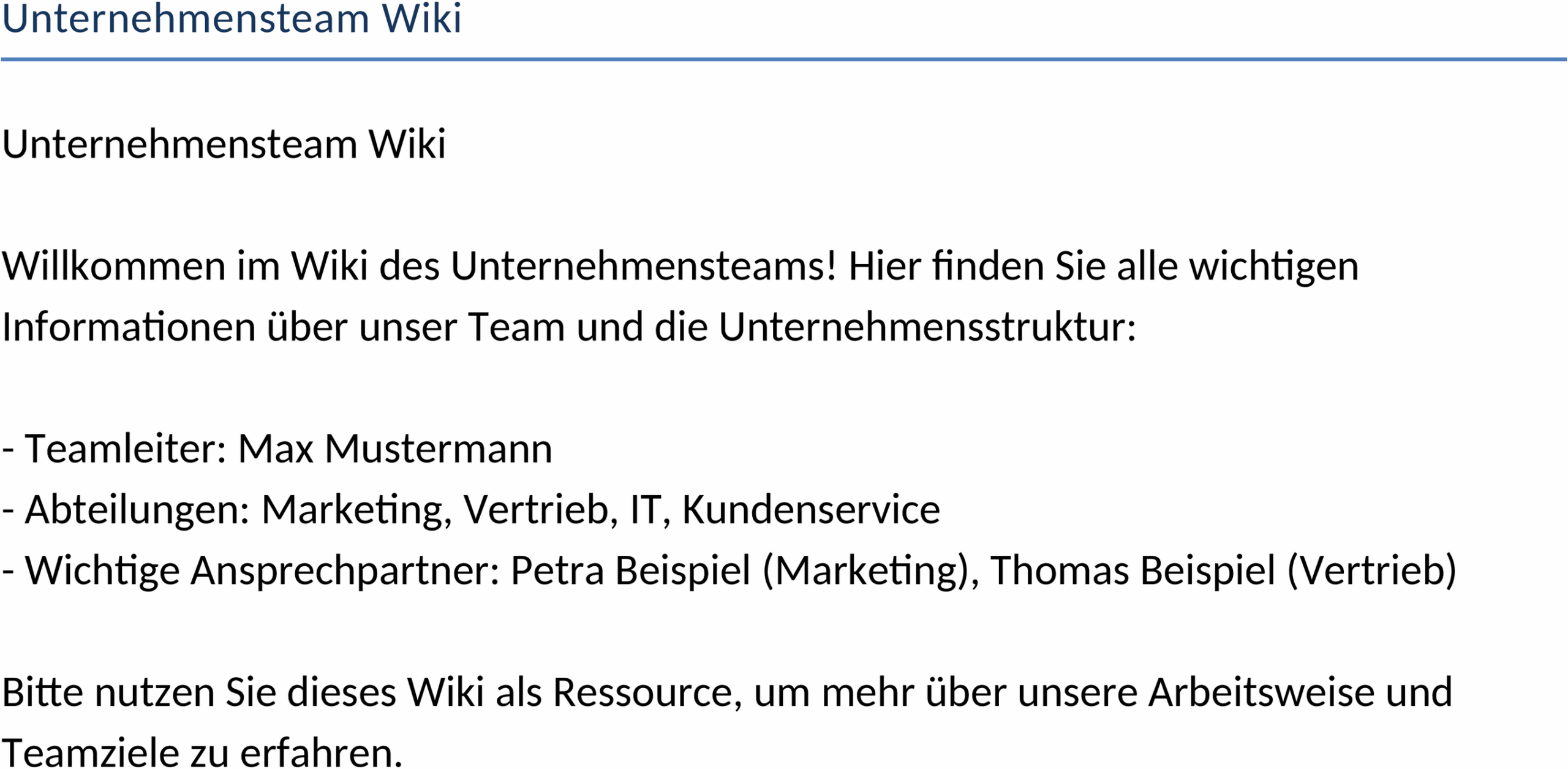 Unternehmensteam Wiki - Word-Datei