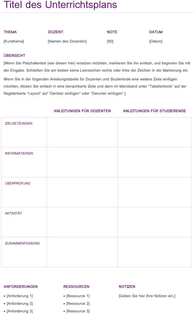unterrichtsplan-fuer-lehrer-gestalten-mit-der-vorlage