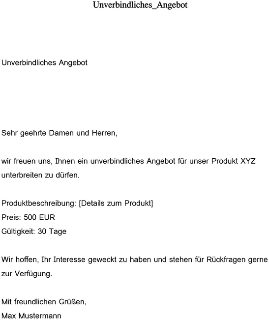 unverbindliches-angebot-vorlage-erstellen