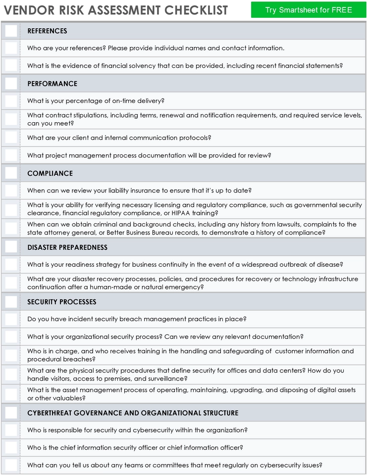 vendor-risk-assessment-checklist