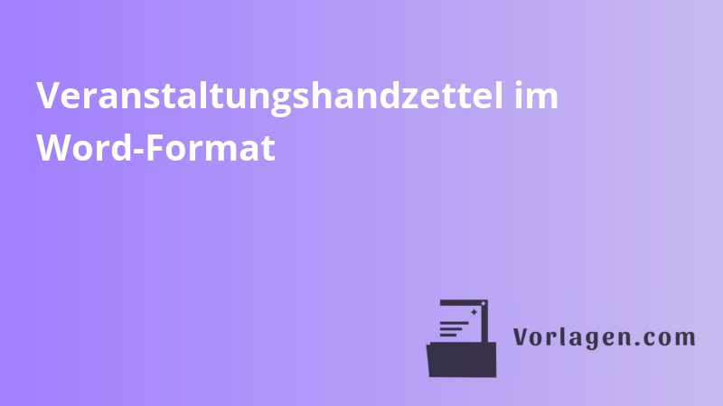 Veranstaltungshandzettel im Word-Format