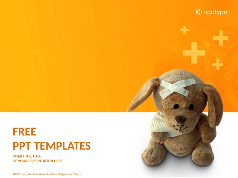 verbandener-teddybaer-medizinische-ppt-vorlagen-standard.png