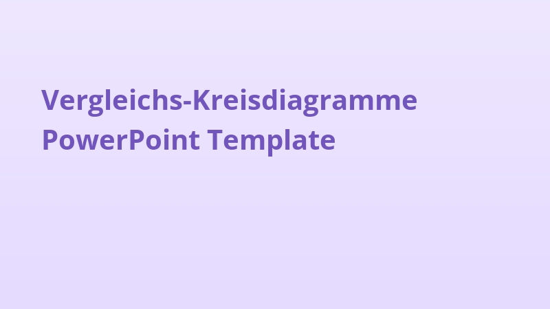 Vergleichs-Kreisdiagramme PowerPoint Template