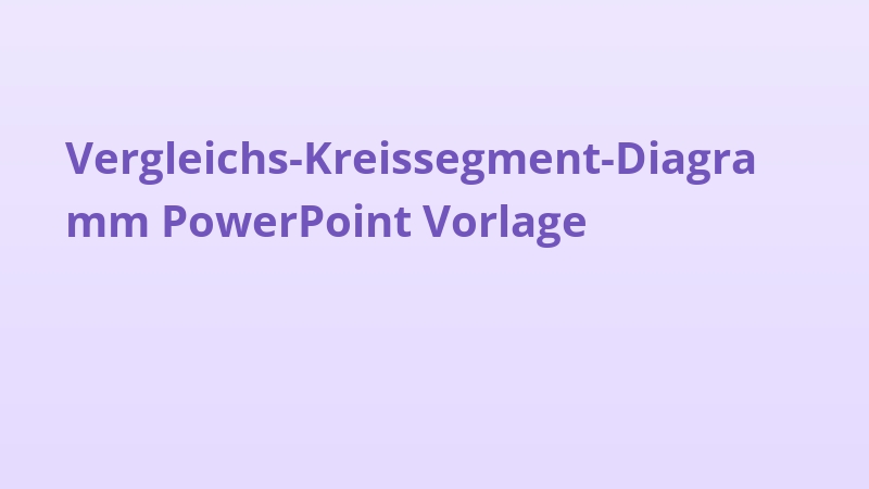 Vergleichs-Kreissegment-Diagramm PowerPoint Vorlage