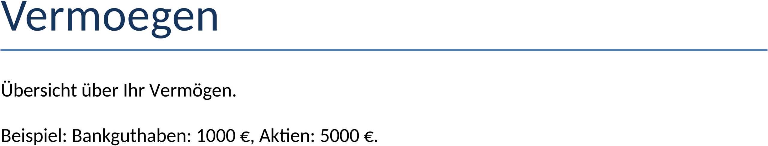 Vermoegensaufstellung Word-Vorlage