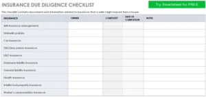 versicherungs-due-diligence-checkliste-vorlage