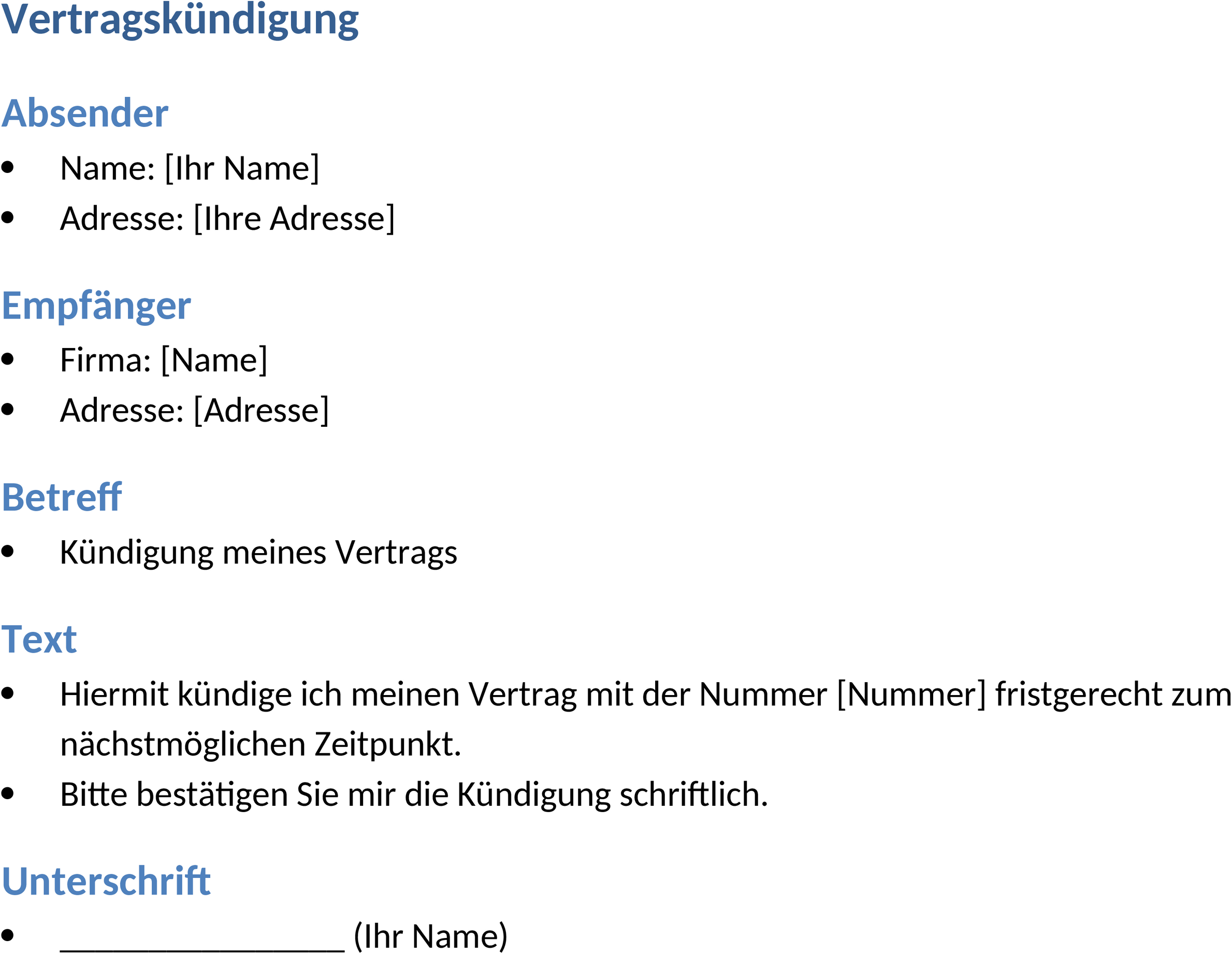 Vertragskündigung-Word-Vorlage