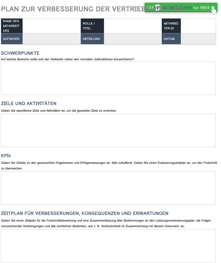 vertriebs-performance-verbesserungsplan