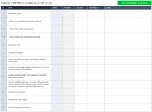 video-preproduction-checklist-vorlage-organisation