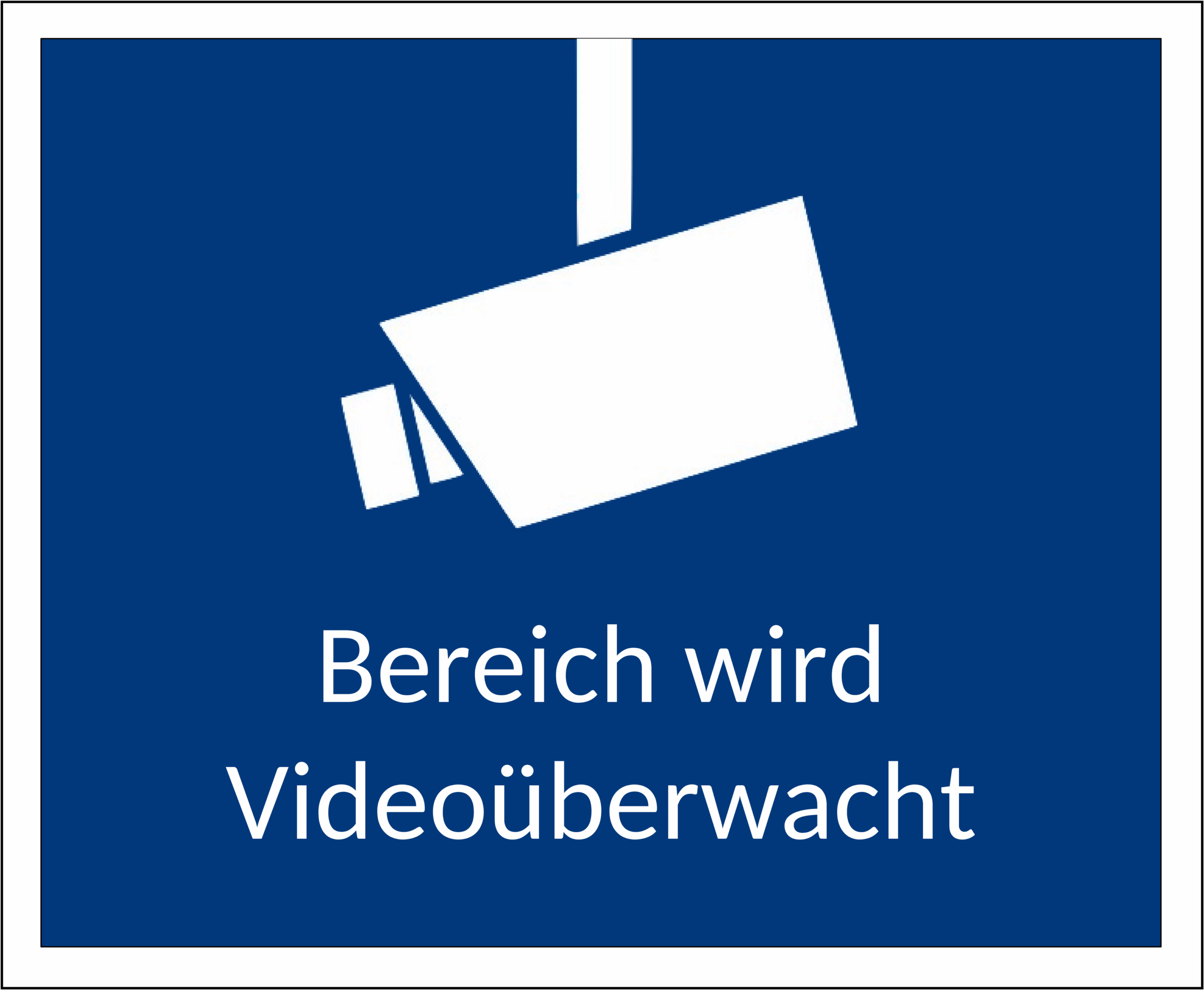Videoueberwachung Schild im Word-Format