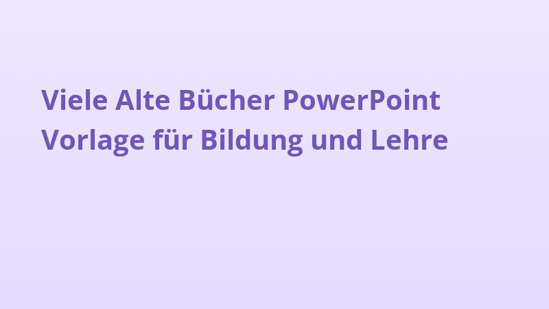 Viele Alte Bücher PowerPoint Vorlage für Bildung und Lehre
