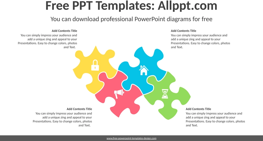 vier-farbige-puzzle-powerpoint-diagramm.png