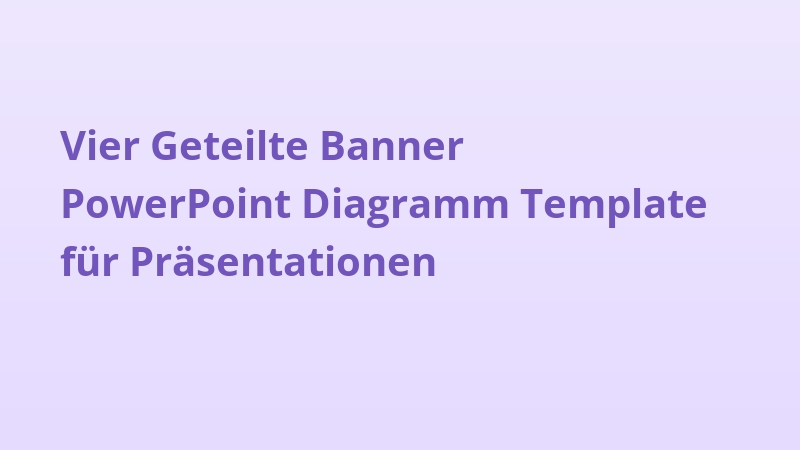 Vier Geteilte Banner PowerPoint Diagramm Template für Präsentationen