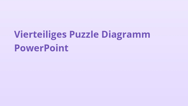 Vierteiliges Puzzle Diagramm PowerPoint