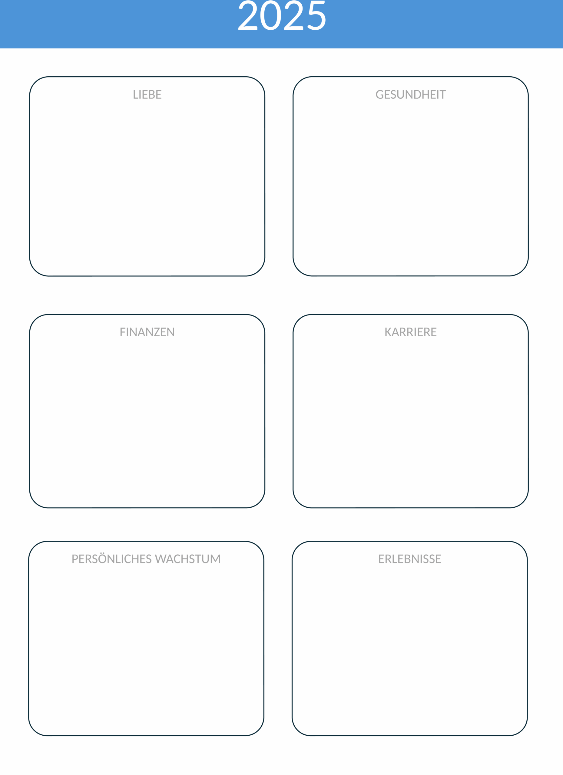 Vision Board Vorlage Word