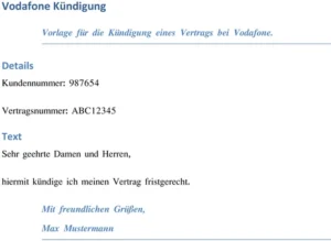 vodafone-kuendigung-vorlage-fuer-vertraege