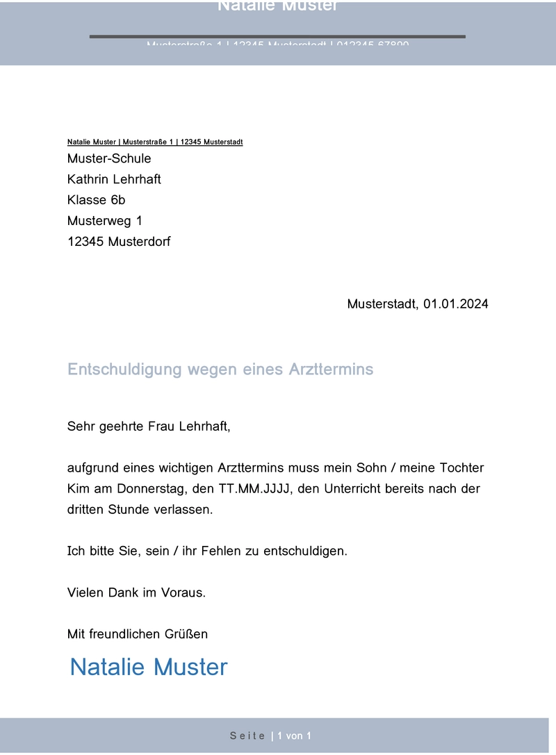 vorlage-entschuldigung-arzttermin-schule