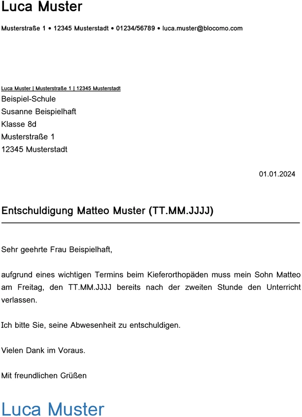 vorlage-entschuldigung-schule-termin
