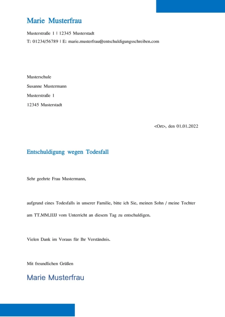 vorlage-entschuldigung-wegen-todesfall