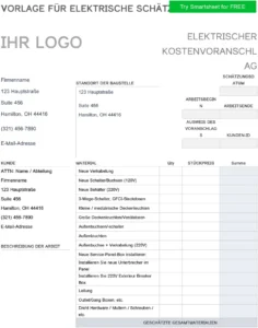 vorlage-fuer-elektrische-kostenschaetzungen