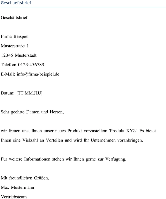 vorlage-fuer-geschaeftsbrief-zur-produktvorstellung