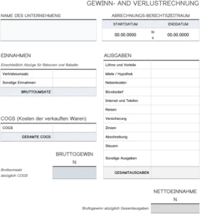 vorlage-fuer-gewinn-und-verlustrechnung-word