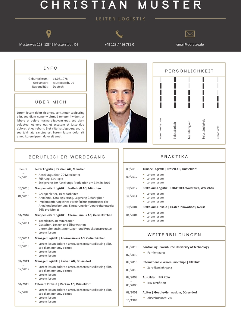 vorlage-fuer-lebenslauf-mit-strukturierten-abschnitten