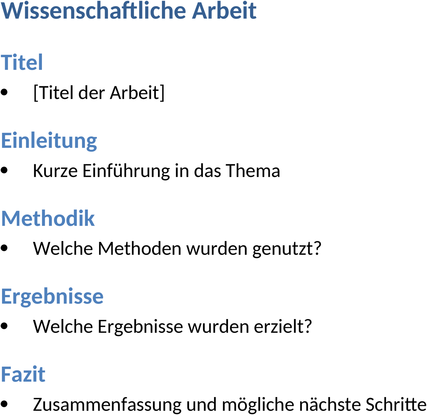Vorlage für Wissenschaftliche Arbeit