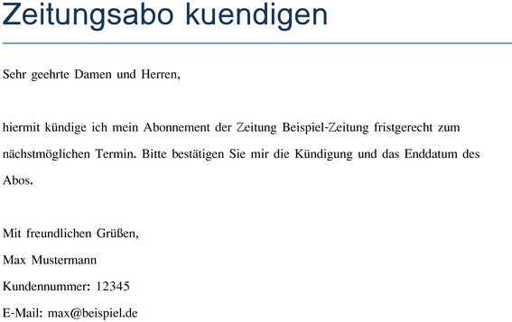 vorlage-zur-kuendigung-eines-zeitungsabos